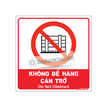 Không để hàng cản trở