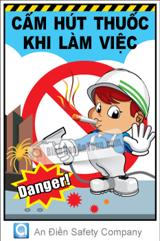 Cấm hút thuốc khi làm việc