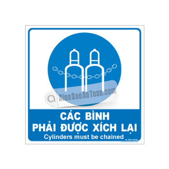 Các bình phải được xích lại