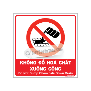 Không đổ hoá chất xuống cống