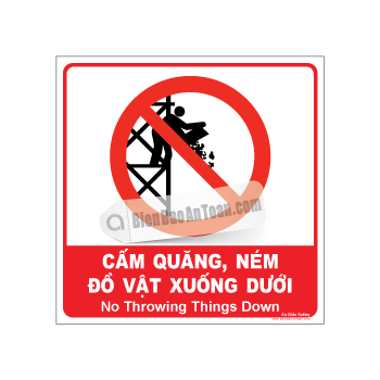 Cấm quăng - Ném đồ vật xuống dưới
