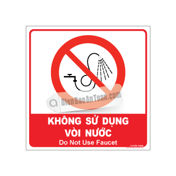 Không sử dụng vòi nước