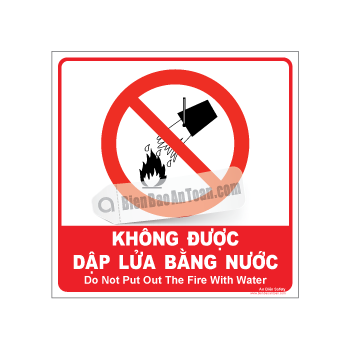 Không được dập lửa bằng nước