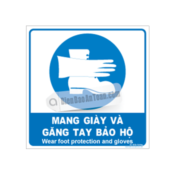 Mang giày và găng tay bảo hộ