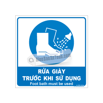 Rửa giày trước khi sử dụng