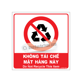 Không tái chế mặt hàng này